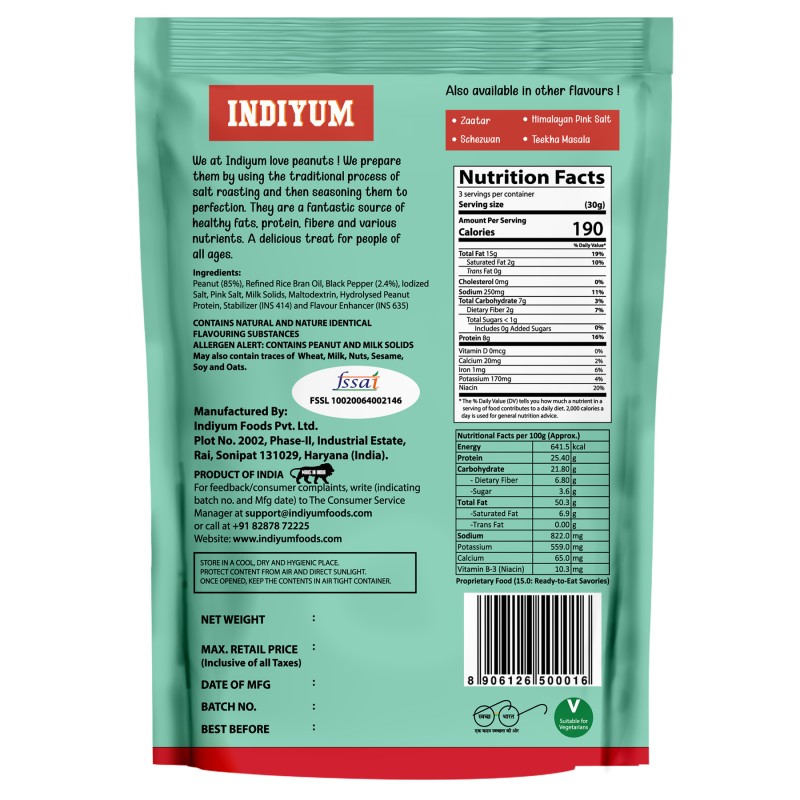 Indiyum Black Pepper Peanuts