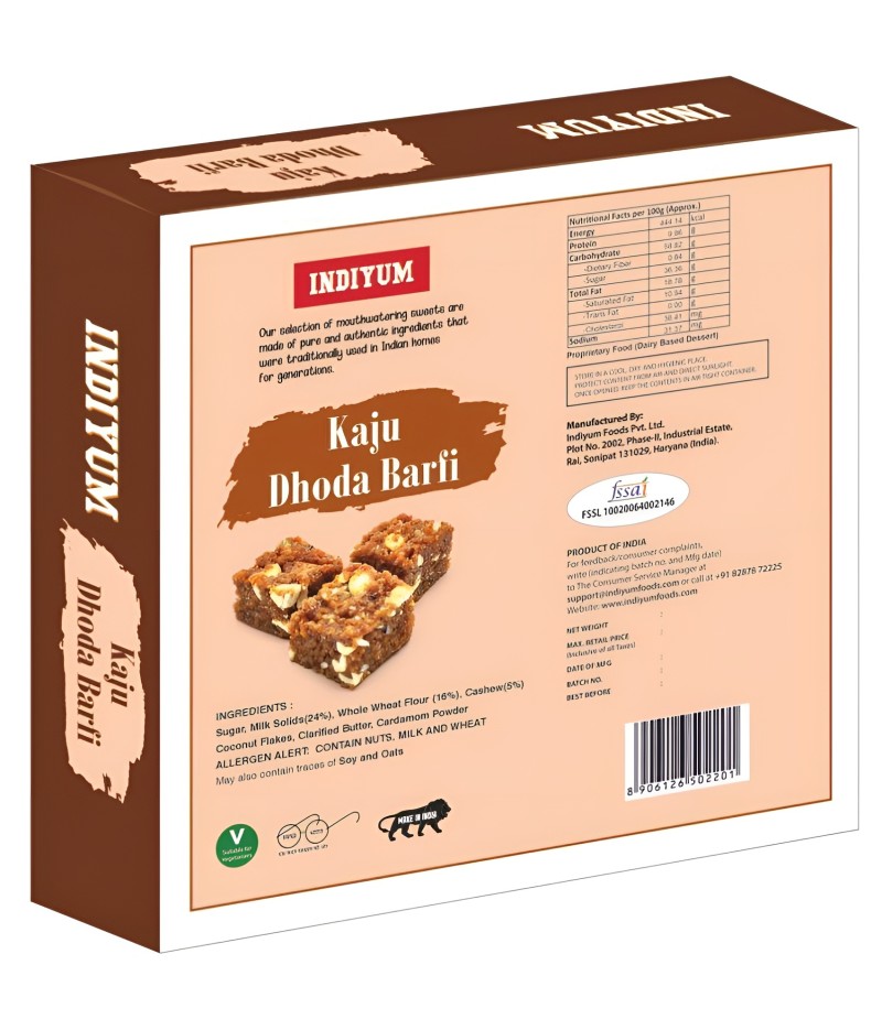 Indiyum Kaju Dodha Burfi
