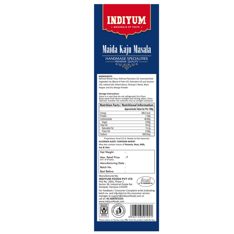 Indiyum Namkeen Maida Kaju Masala