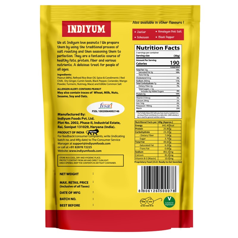 Indiyum Red Peanuts Teekha Masala