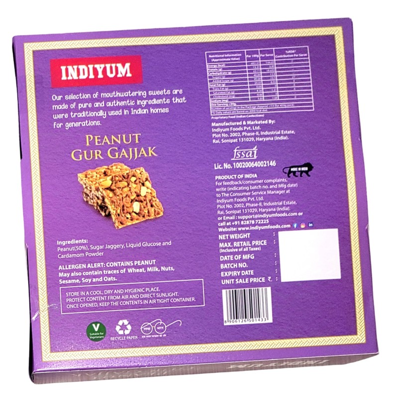 Indiyum Peanut Gur Gajjak