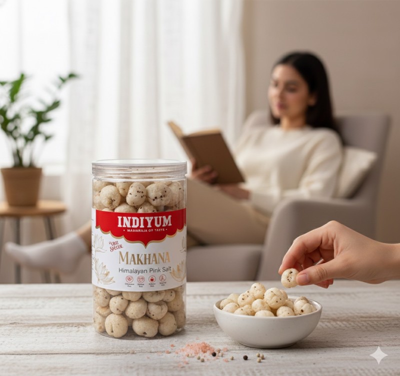 Indiyum Makhana (Foxnut) Himalayan Pink Salt & Black Pepper