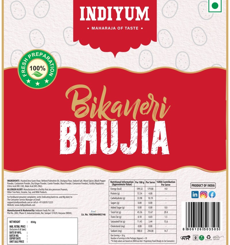 Indiyum Bikaneri Bhujia 850g