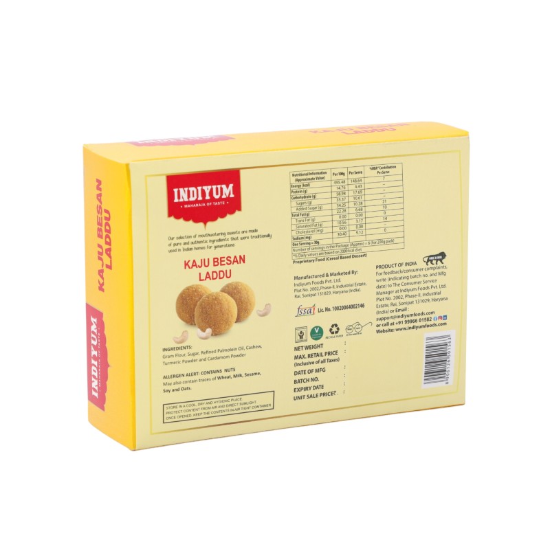 Indiyum Kaju Besan Laddu
