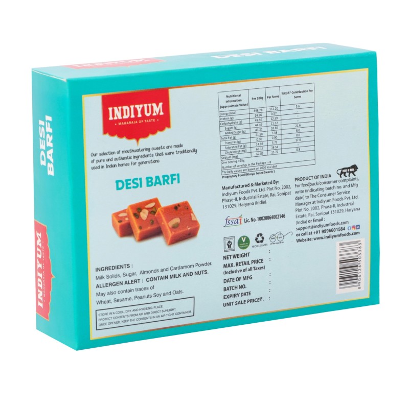Indiyum Desi Barfi - 200g