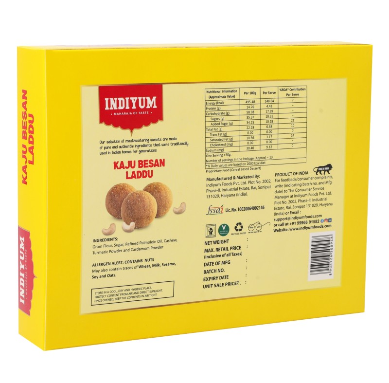 Indiyum Kaju Besan Laddu