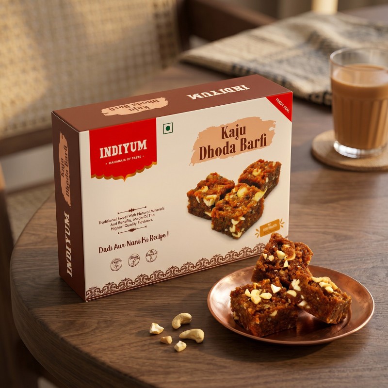 Indiyum Kaju Dodha Burfi