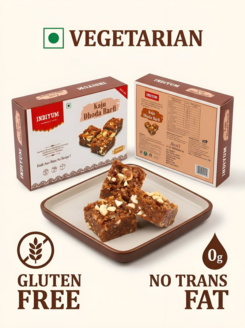 Indiyum Kaju Dodha Burfi