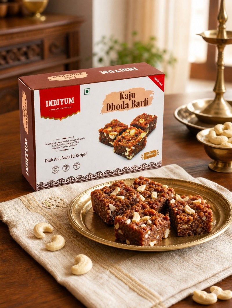 Indiyum Kaju Dodha Burfi