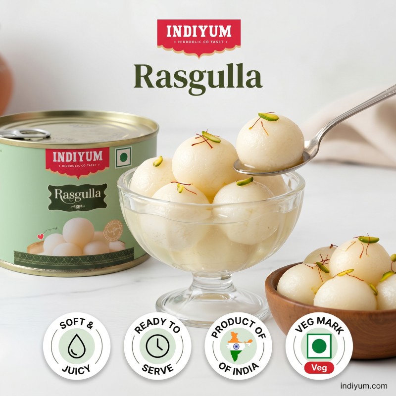 Indiyum Rasgulla 500g Tin