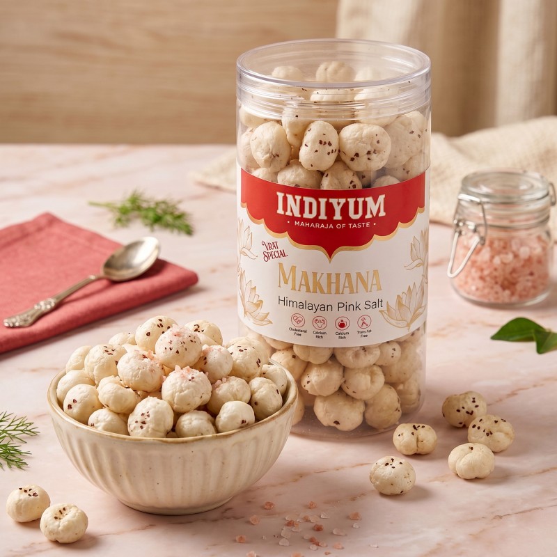Indiyum Makhana (Foxnut) Himalayan Pink Salt & Black Pepper