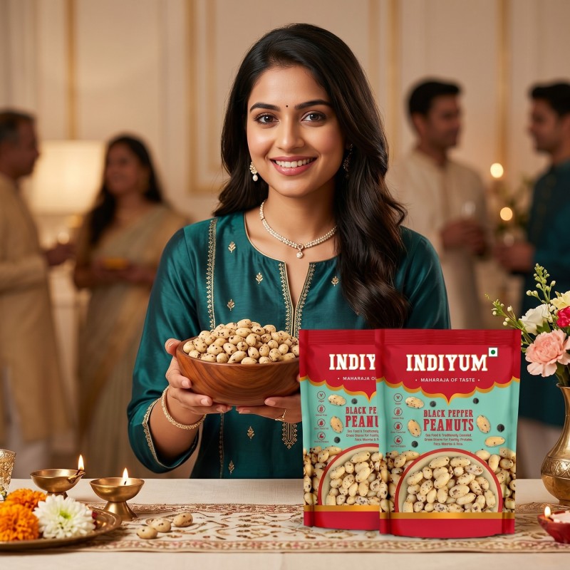 Indiyum Black Pepper Peanuts