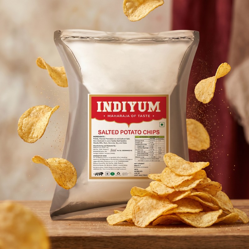 Indiyum Classic Salted Potato Chips, 200g