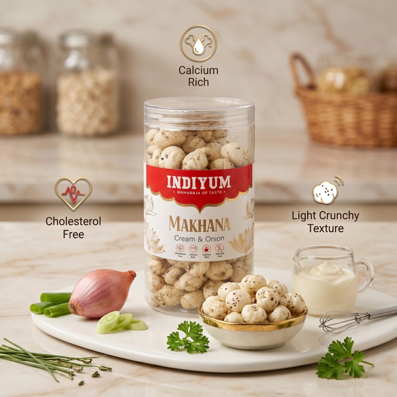 Indiyum Makhana (Foxnut) Cream & Onion