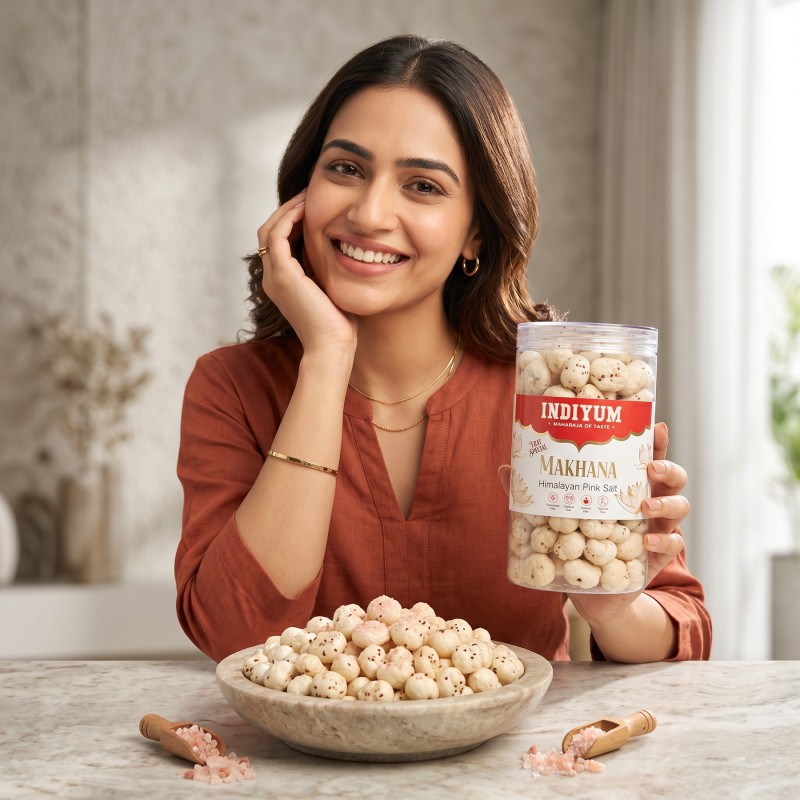 Indiyum Makhana (Foxnut) Himalayan Pink Salt & Black Pepper