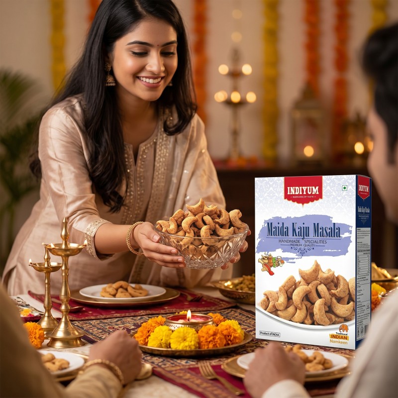 Indiyum Namkeen Maida Kaju Masala