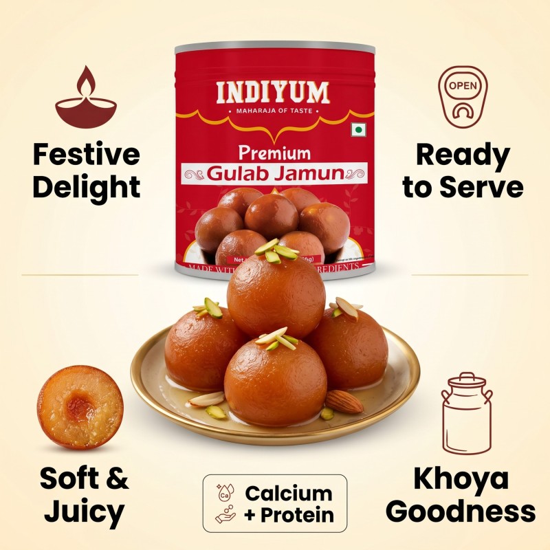 Indiyum Premium Gulabjamun- 1.25 kg