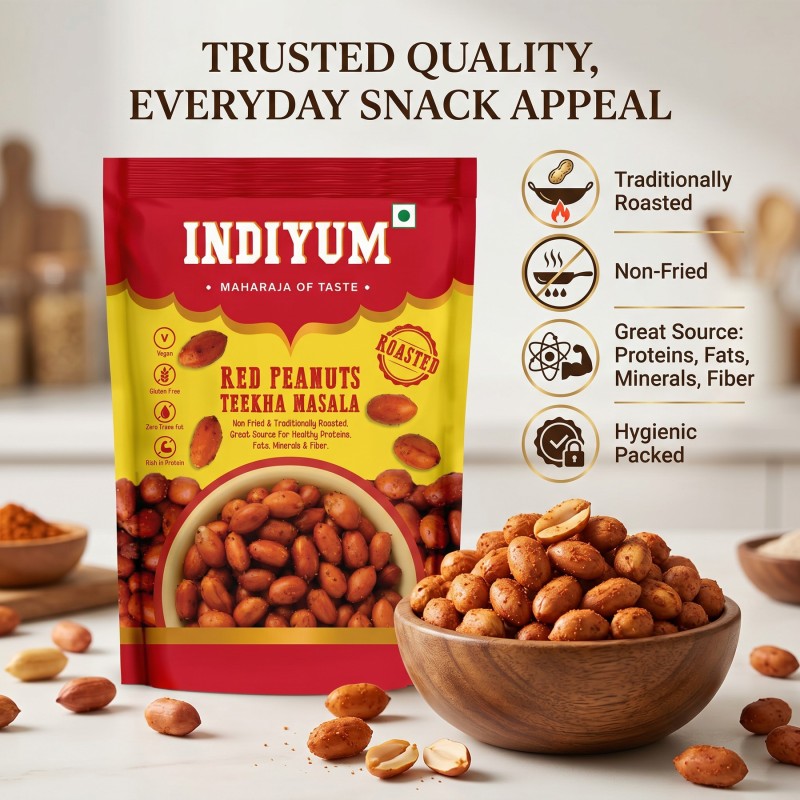 Indiyum Red Peanuts Teekha Masala