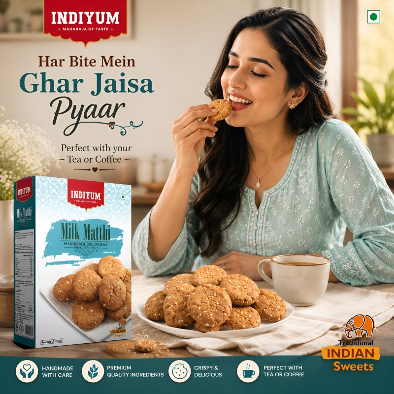 Indiyum Milk Matthi - Mild Sweet Taste